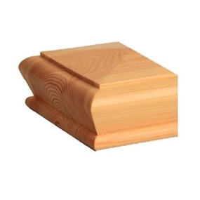Pine Pyramid Newel Half Cap 95mm