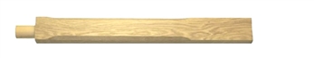 Oak 120mm Stop Chamfered Pegged Newel Post 1mtr