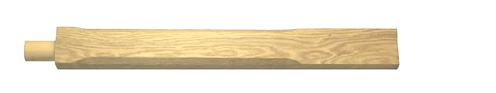 Oak 120mm Stop Chamfered Pegged Newel Post 1mtr