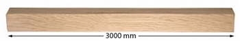 Oak 120mm Complete Square Newel Post