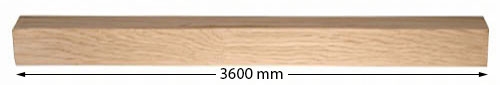 Oak 120mm Complete Square Newel Post
