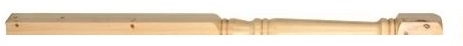Pine Georgian Complete Half Newel Post 160mm Head