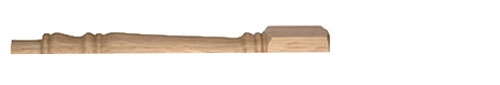 Oak Georgian Newel Half Post 160mm Head
