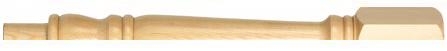 Pine Georgian Newel Half Post 160mm Head