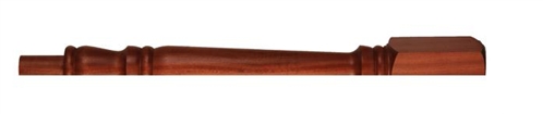 Dark Hardwood Georgian Newel Half Post 160mm Head