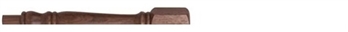 Walnut Georgian Newel Half Post 160mm Head