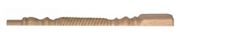 Oak Barley Twist Newel Half Post 160mm Head