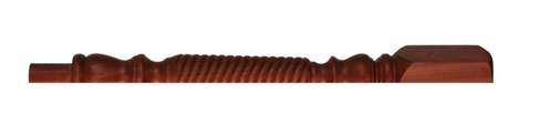 Dark Hardwood Barley Twist Newel Half Post 160mm Head