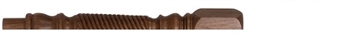 Walnut Barley Twist Newel Half Post 160mm Head