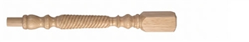 Oak Barley Twist Newel Post 160mm Head