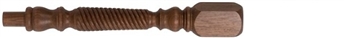 Walnut Barley Twist Newel Post 160mm Head