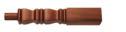 Dark Hardwood Provincial Newel Post 205mm Head