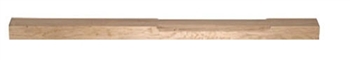 Oak Stop Chamfer Complete Half Newel Post 1400