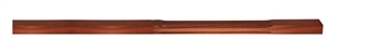 Dark Hardwood Stop Chamfer Fluted Complete Half Newel Post