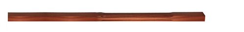 Dark Hardwood Stop Chamfer Fluted Complete Half Newel Post