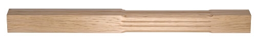 Oak Stop Chamfer Fluted Complete Newel Post