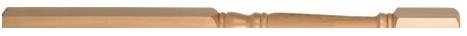 Hemlock Georgian Complete Half Newel Post 220mm Head