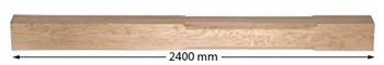Oak Stop Chamfer Complete Newel Post 2.4mtr