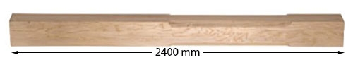 Oak Stop Chamfer Complete Newel Post 2.4mtr