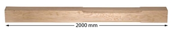 Oak Stop Chamfer Complete Newel Post 2mtr