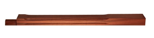 Dark Hardwood Stop Chamfer Fluted Pegged Half Newel Post