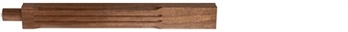 Walnut Stop Chamfer Fluted Pegged Half Newel Post