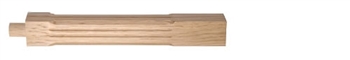 Oak Stop Chamfer Fluted Pegged Newel Post