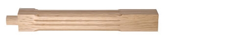 Oak Stop Chamfer Fluted Pegged Newel Post