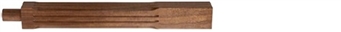 Walnut Stop Chamfer Fluted Pegged Newel Post