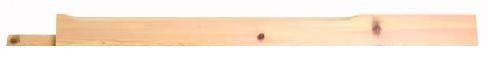 Pine Stop Chamfered Pegged Half Newel Post
