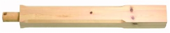 Pine Stop Chamfered Pegged Newel Post