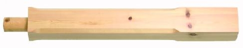 Pine Stop Chamfered Pegged Newel Post