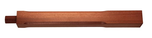 Dark Hardwood Stop Chamfered Pegged Newel Post