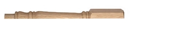 Oak Georgian Newel Half Post 220mm Head