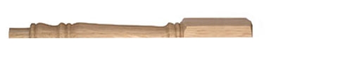 Oak Georgian Newel Half Post 220mm Head