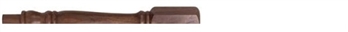 Walnut Georgian Newel Half Post 220mm Head