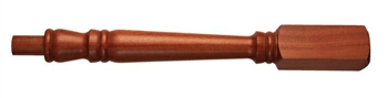 Dark Hardwood Georgian Newel Post 220mm Head