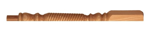 Ash Barley Twist Newel Half Post 220mm Head