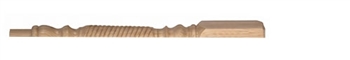 Oak Barley Twist Newel Half Post 220mm Head
