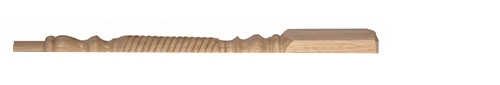 Oak Barley Twist Newel Half Post 220mm Head