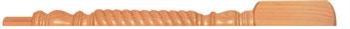 Pine Barley Twist Newel Half Post 220mm Head