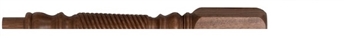 Walnut Barley Twist Newel Half Post 220mm Head