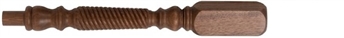 Walnut Barley Twist Newel Post 220mm Head