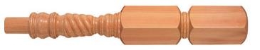 Pine Barley Twist Newel Post 415mm Head