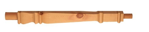 Pine Provincial Continuous Handrail Half Newel Post