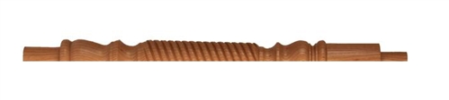 Ash Barley Twist Continuous Handrail Half Newel Post