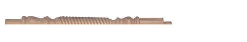 Oak Barley Twist Continuous Handrail Half Newel Post