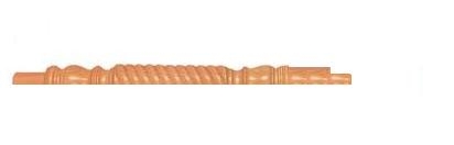 Pine Barley Twist Continuous Handrail Half Newel Post
