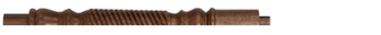 Walnut Barley Twist Continuous Handrail Half Newel Post