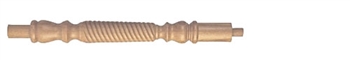 Oak Barley Twist Continuous Handrail Newel Post